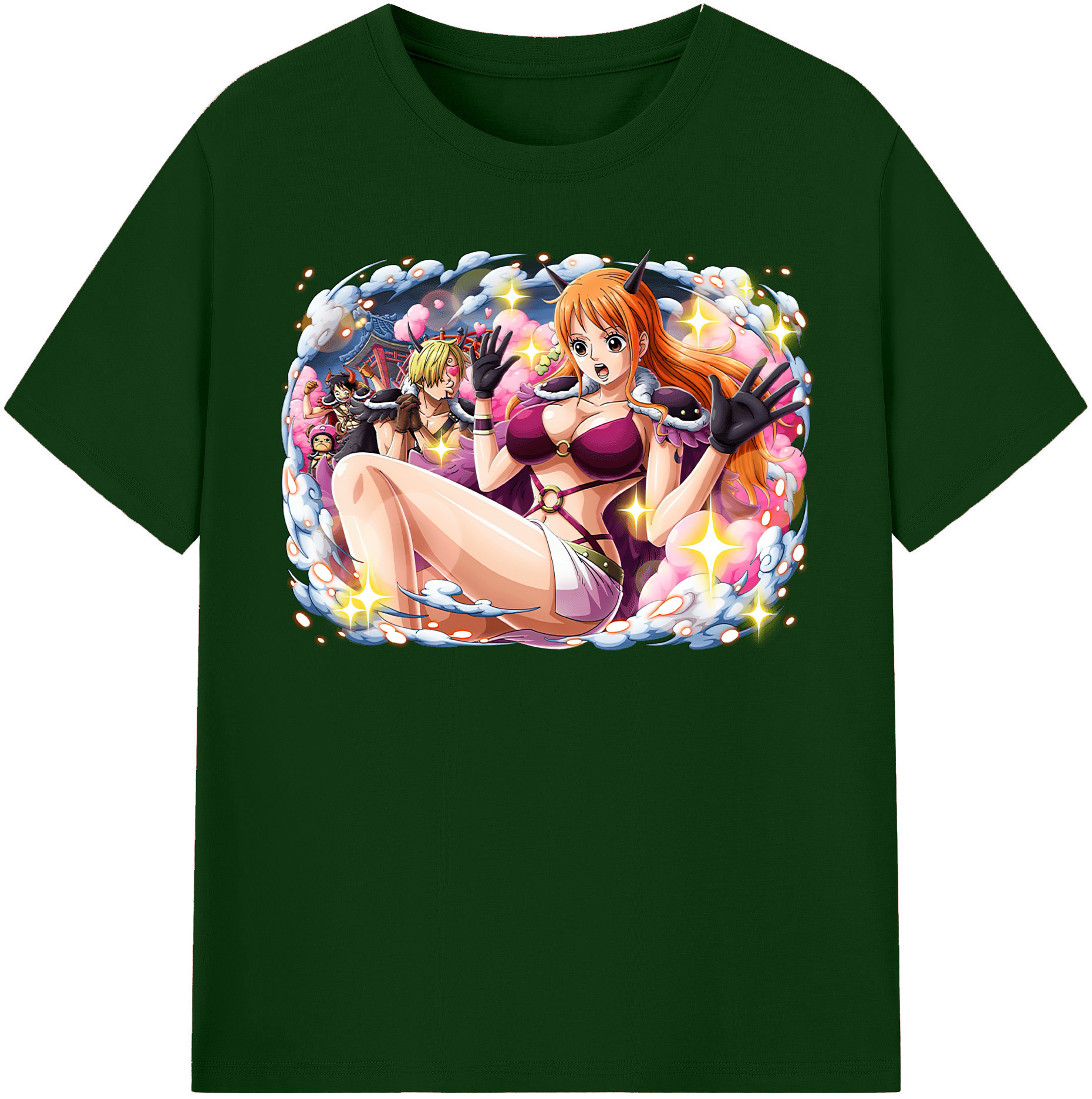 ワンピース ナミ ONE PIECE Nami 綿100％半袖Tシャツ（フロントプリント）